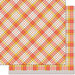 Lawn Fawn - Perfectly Plaid Collection - Fall - 12 x 12 Double Sided Paper - Candy Corn