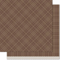 Lawn Fawn - Perfectly Plaid Collection - Fall - 12 x 12 Double Sided Paper - Cinnamon Spice