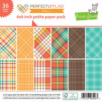 Lawn Fawn - Perfectly Plaid Collection - Fall - 6 x 6 Petite Paper Pack