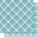 Lawn Fawn - Perfectly Plaid Collection - Winter - 12 x 12 Double Sided Paper - Arctic Wolf
