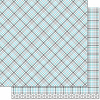 Lawn Fawn - Perfectly Plaid Collection - Winter - 12 x 12 Double Sided Paper - Walrus