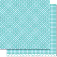Lawn Fawn - Perfectly Plaid Collection - Winter - 12 x 12 Double Sided Paper - Snowy Owl