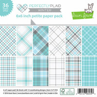Lawn Fawn - Perfectly Plaid Collection - Winter - 6 x 6 Petite Paper Pack