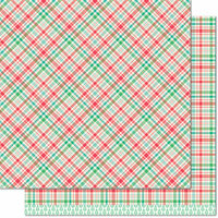 Lawn Fawn - Perfectly Plaid Collection - Christmas - 12 x 12 Double Sided Paper - Vixen