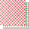 Lawn Fawn - Perfectly Plaid Collection - Christmas - 12 x 12 Double Sided Paper - Donner