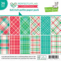 Lawn Fawn - Perfectly Plaid Collection - Christmas - 6 x 6 Petite Paper Pack