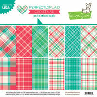 Lawn Fawn - Perfectly Plaid Collection - Christmas - 12 x 12 Collection Pack