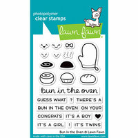 Lawn Fawn - Clear Photopolymer Stamps - Bun in the Oven