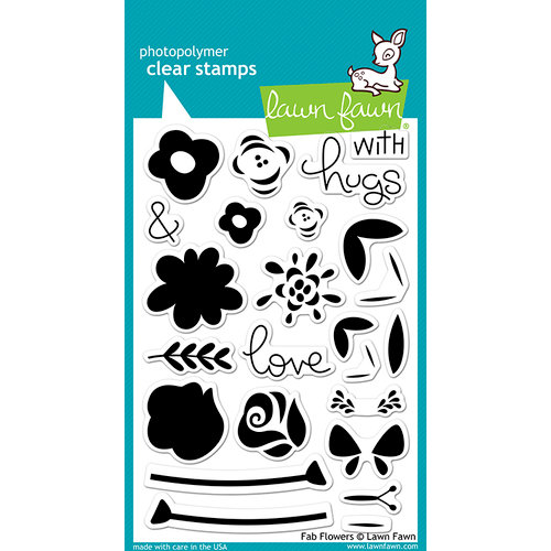 Lawn Fawn - Clear Photopolymer Stamps - Fab Flowers