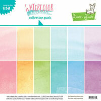 Lawn Fawn - Watercolor Wishes Collection - 12 x 12 Collection Pack