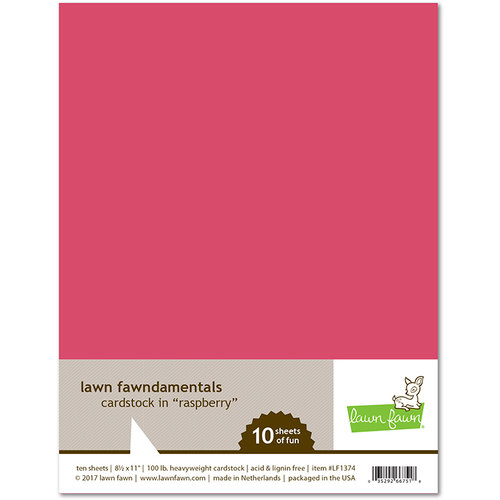 Lawn Fawn - 8.5 x 11 Cardstock - Raspberry - 10 Pack