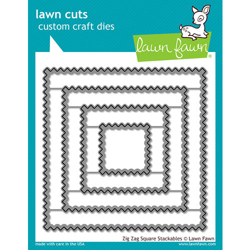 Lawn Fawn - Lawn Cuts - Dies - Zig Zag Square Stackables