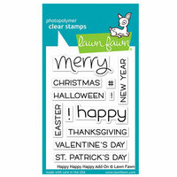 Lawn Fawn - Clear Photopolymer Stamps - Happy Happy Happy Add-On