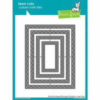 Lawn Fawn - Lawn Cuts - Dies - Outside In Stitched Scalloped Rectangle Stackables