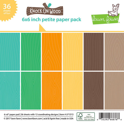 Lawn Fawn - Knock on Wood Collection - 6 x 6 Petite Paper Pack