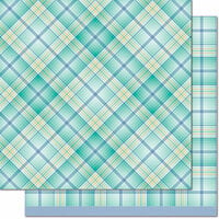 Lawn Fawn - Perfectly Plaid Collection - Chill - 12 x 12 Double Sided Paper - Keep Calm