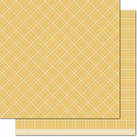 Lawn Fawn - Perfectly Plaid Collection - Chill - 12 x 12 Double Sided Paper - Mellow Yellow