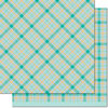 Lawn Fawn - Perfectly Plaid Collection - Chill - 12 x 12 Double Sided Paper - Peace Out