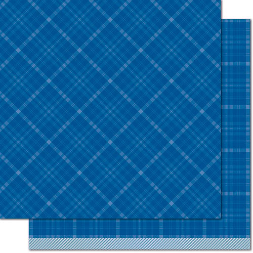 Lawn Fawn - Perfectly Plaid Collection - Chill - 12 x 12 Double Sided Paper - Take Ten