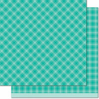 Lawn Fawn - Perfectly Plaid Collection - Chill - 12 x 12 Double Sided Paper - Om