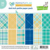 Lawn Fawn - Perfectly Plaid Collection - Chill - 6 x 6 Petite Paper Pack