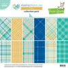 Lawn Fawn - Perfectly Plaid Collection - Chill - 12 x 12 Collection Pack