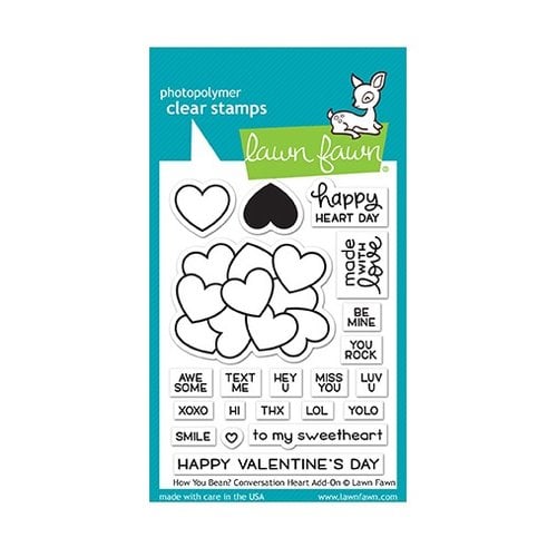 Lawn Fawn - Clear Photopolymer Stamps - How You Bean Conversation Heart Add-On