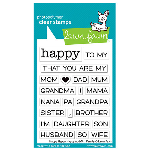 Lawn Fawn - Clear Photopolymer Stamps - Happy Happy Happy Add-On - Family