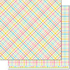 Lawn Fawn - Perfectly Plaid Collection - Spring - 12 x 12 Double Sided Paper - Carnation