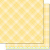 Lawn Fawn - Perfectly Plaid Collection - Spring - 12 x 12 Double Sided Paper - Daffodil