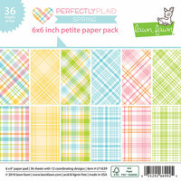 Lawn Fawn - Perfectly Plaid Collection - Spring - 6 x 6 Petite Paper Pack