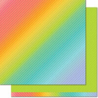 Lawn Fawn - Really Rainbow Collection - 12 x 12 Double Sided Paper - Green Clover