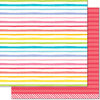 Lawn Fawn - Really Rainbow Collection - 12 x 12 Double Sided Paper - Ruby Red