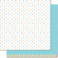 Lawn Fawn - Really Rainbow Collection - Christmas - 12 x 12 Double Sided Paper - Blue Snowfall