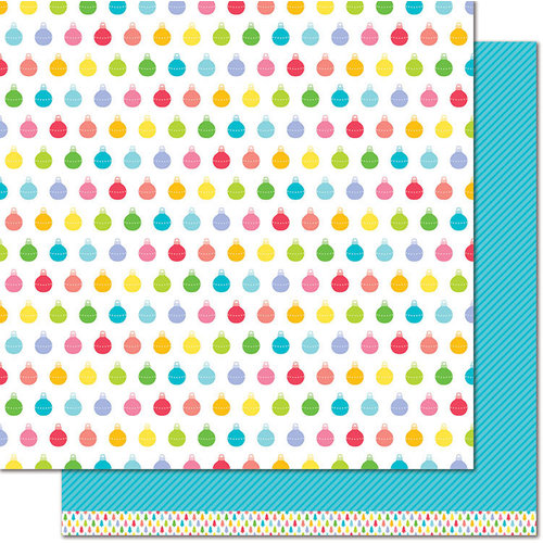Lawn Fawn - Really Rainbow Collection - Christmas - 12 x 12 Double Sided Paper - Icy Blue