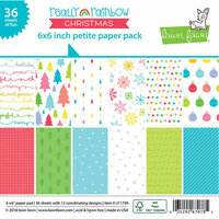 Lawn Fawn - Really Rainbow Collection - Christmas - 6 x 6 Petite Paper Pack