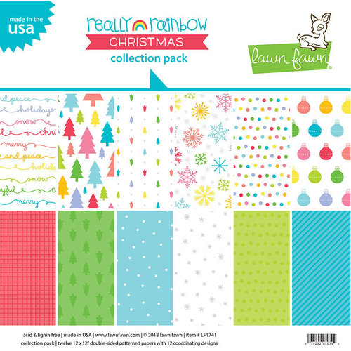 Lawn Fawn - Really Rainbow Collection - Christmas - 12 x 12 Collection Pack