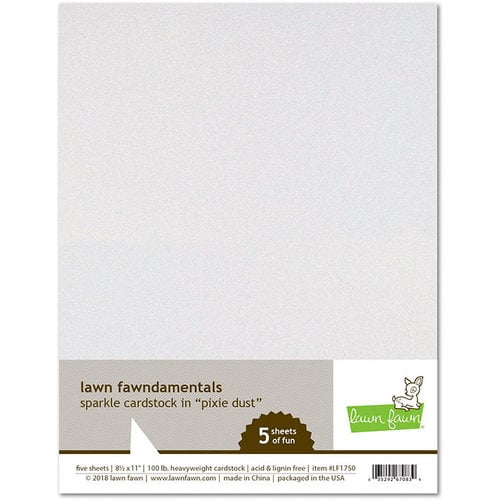 Lawn Fawn - 8.5 x 11 Cardstock - Sparkle - Pixie Dust - 5 Pack