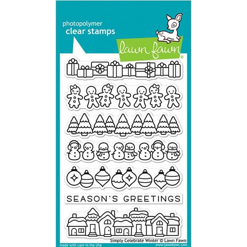 Lawn Fawn - Christmas - Clear Photopolymer Stamps - Simply Celebrate Winter