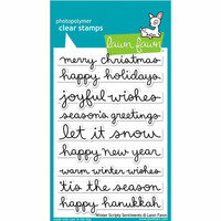 Lawn Fawn - Christmas - Clear Photopolymer Stamps - Winter Scripty Sentiments