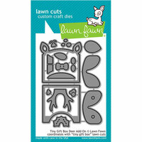 Lawn Fawn - Lawn Cuts - Dies - Tiny Gift Box - Deer Add-On