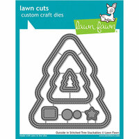 Lawn Fawn - Lawn Cuts - Dies - Outside In Stitched - Christmas Tree Stackables