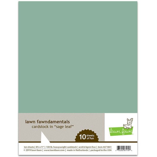 Lawn Fawn - 8.5 x 11 Cardstock - Sage Leaf - 10 Pack