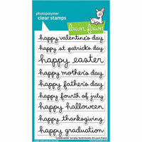Lawn Fawn - Clear Photopolymer Stamps - Celebration Scripty Sentiments