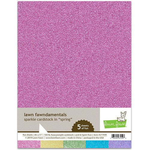 Lawn Fawn - 8.5 x 11 Cardstock Pack - Spring Sparkle