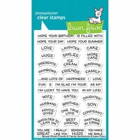 Lawn Fawn - Clear Photopolymer Stamps - Reveal Wheel Friends & Family Sentiments