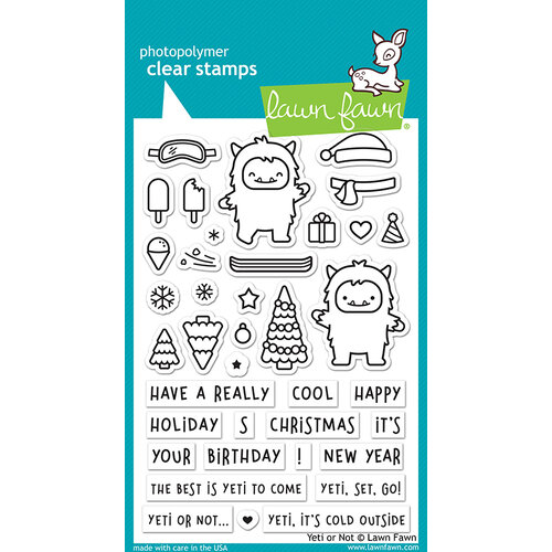 Lawn Fawn - Christmas - Clear Photopolymer Stamps - Yeti or Not