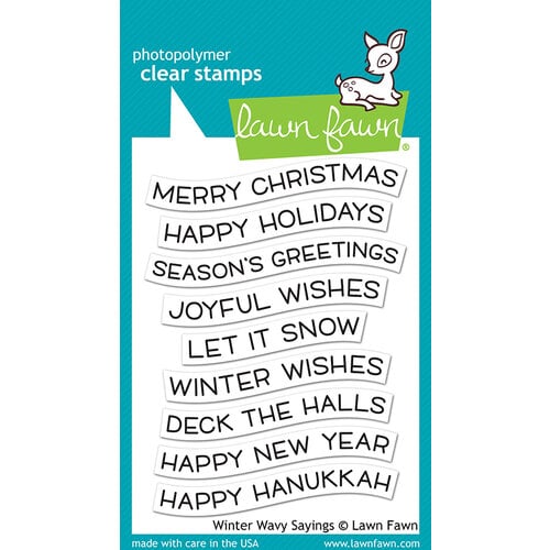 Lawn Fawn - Christmas - Clear Photopolymer Stamps - Winter Wavy Sayings