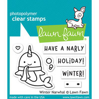 Lawn Fawn - Christmas - Clear Photopolymer Stamps - Winter Narwhal