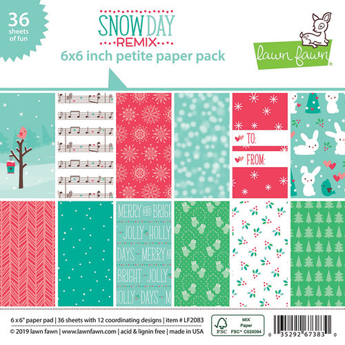 Lawn Fawn - Snow Day Remix Collection - 6 x 6 Petite Paper Pack